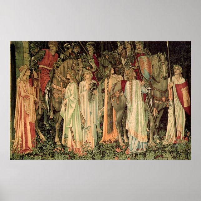 Bewunderung und Abreise der Ritter Poster (Vorne)