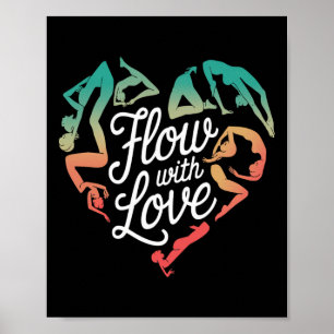 Bewusster Bewegungsfluss mit Liebe Yoga Herz Energ Poster
