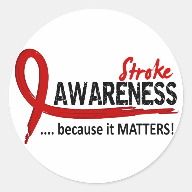 Bewusstsein 2 Schlaganfall Runder Aufkleber (Vorderseite)
