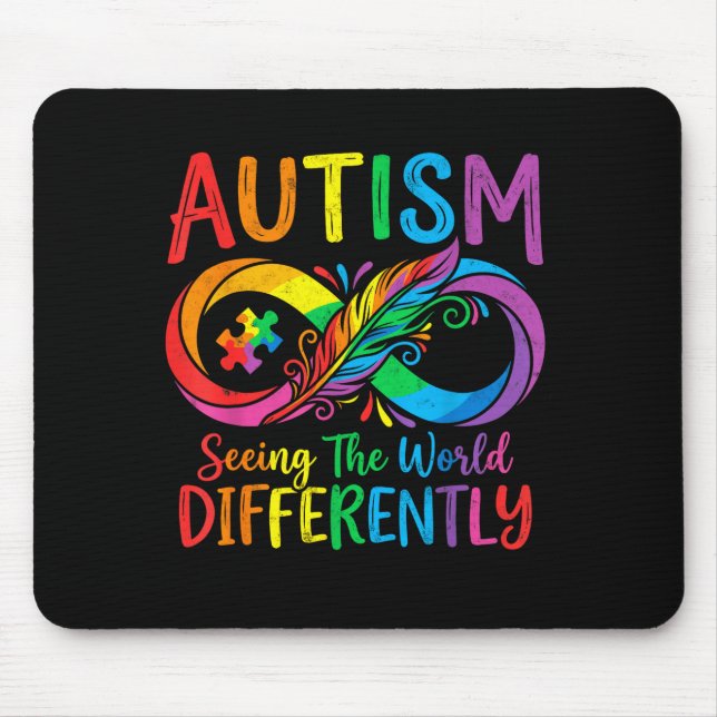 Bewusstsein Autismus sieht die Welt anders Mousepad (Vorne)