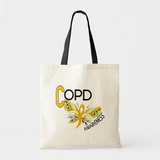 Bewusstsein COPD Schmetterlings-3,1 Tragetasche (Vorne)