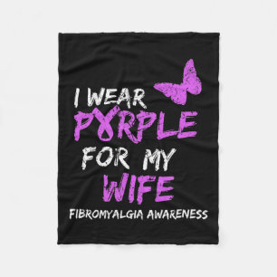 Bewusstsein, das ich für meine Ehefrau Lila trage Fleecedecke