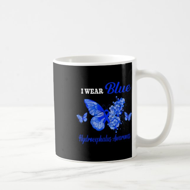 Bewusstsein, dass ich Blue Butterfly trage Kaffeetasse (Rechts)