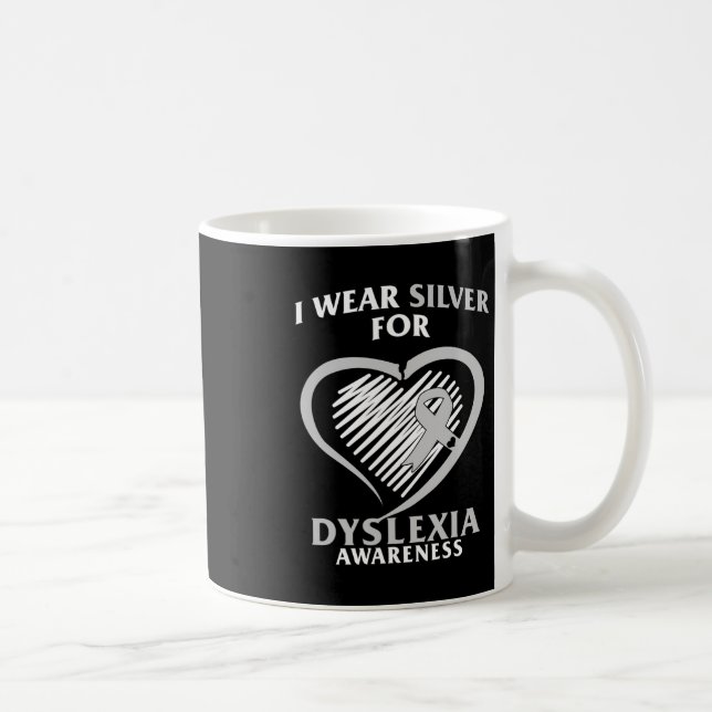 Bewusstsein, dass ich Silver Ribbon Learning Readi Kaffeetasse (Rechts)