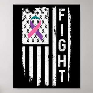 Bewusstsein der amerikanischen Flagge Poster