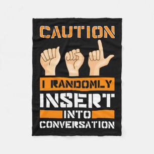 Bewusstsein der amerikanischen Gebärdensprache Hör Fleecedecke