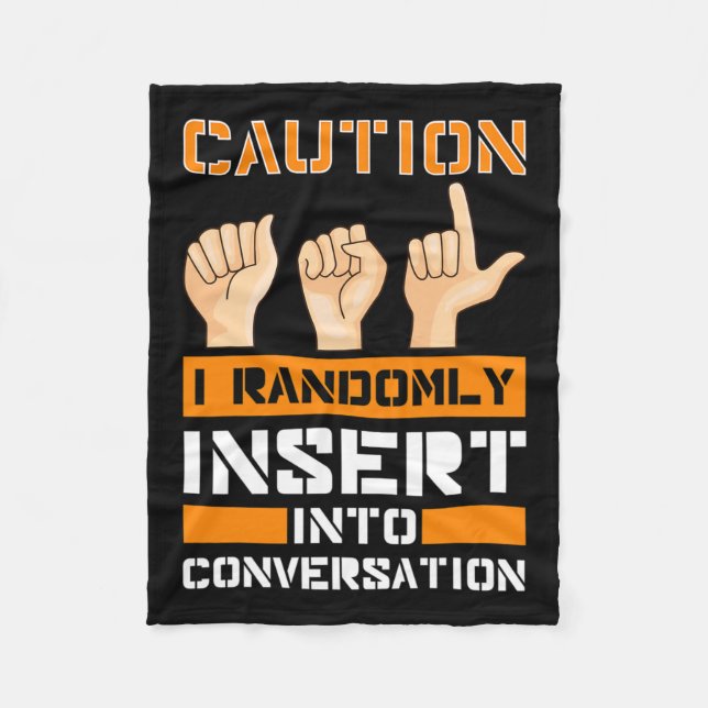 Bewusstsein der amerikanischen Gebärdensprache Hör Fleecedecke (Vorderseite)