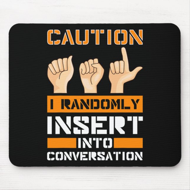 Bewusstsein der amerikanischen Gebärdensprache Hör Mousepad (Vorne)