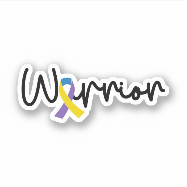 Bewusstsein des Blasenkrebs, Krieger des Blasenkre Aufkleber (Vorderseite)