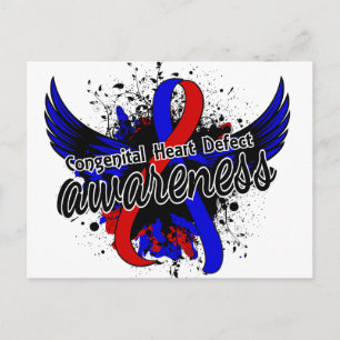 Bewusstsein für angeborene Herzfehler 16 Postkarte