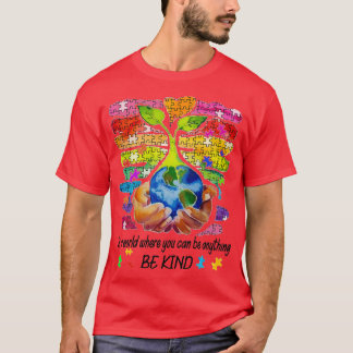 Bewusstsein für Autismus in einer Welt, in der man T-Shirt