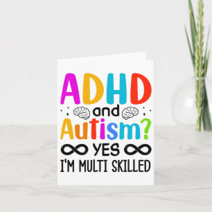 Bewusstsein für Autismus Neurodivergent Audhdh Karte