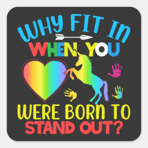 Bewusstsein für Autismus, Überwindung von Verhalte Quadratischer Aufkleber