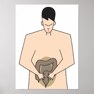 Bewusstsein für Darmerkrankungen. Poster