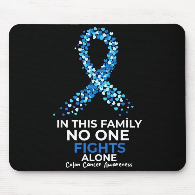 Bewusstsein für Darmkrebs &amp; Dickdarmkrebs blau Mousepad (Vorne)