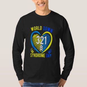 Bewusstsein für das Blaue Gelbe Herz 21 World-Down T-Shirt