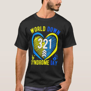 Bewusstsein für das Blaue Gelbe Herz 21 World-Down T-Shirt