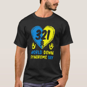 Bewusstsein für das Blaue Gelbe Herz 21 World-Down T-Shirt
