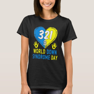 Bewusstsein für das Blaue Gelbe Herz 21 World-Down T-Shirt