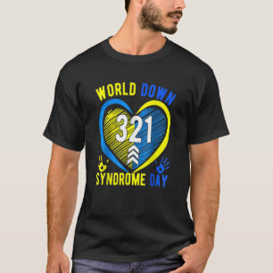 Bewusstsein für das Blaue Gelbe Herz 21 World-Down T-Shirt