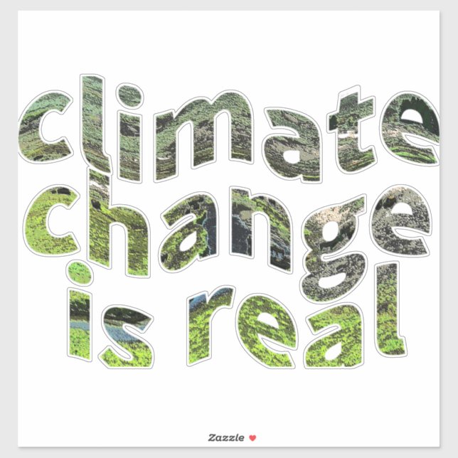 Bewusstsein für den Globalen Klimawandel Aufkleber (Blatt)