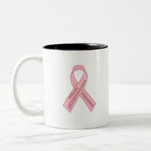 Bewusstsein für den Wiederaufbau der Brust Zweifarbige Tasse