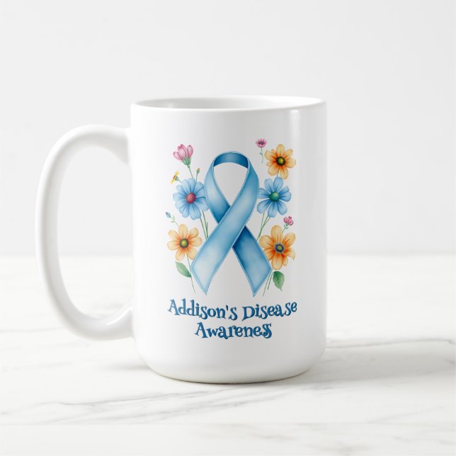 Bewusstsein für die Erkrankung | Blue Ribbon Kaffeetasse (Links)