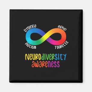 Bewusstsein für die Neurovielfalt Adhd Autismus Dy Magnet