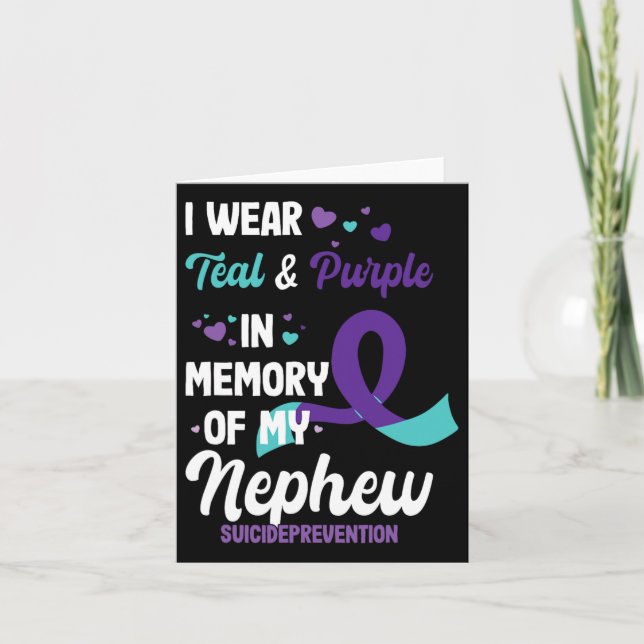 Bewusstsein für die Suizidprävention im Gedenken a Karte (Vorderseite)