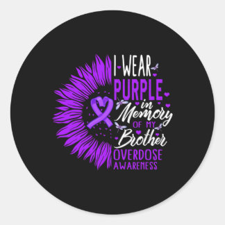 Bewusstsein für die überdosierte Substanz im Gedäc Runder Aufkleber