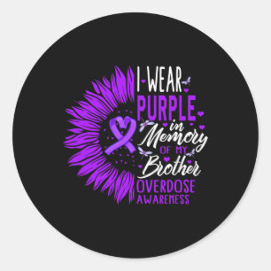 Bewusstsein für die überdosierte Substanz im Gedäc Runder Aufkleber