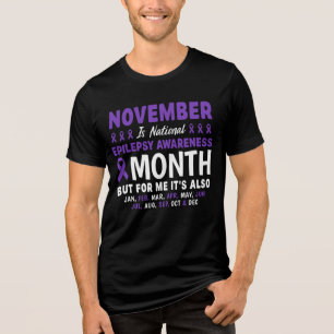 Bewusstsein für Epilepsie das ganze Jahr über unte Tri-Blend Shirt