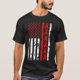 Bewusstsein für Herzkrankheiten Red Ribbon America T-Shirt