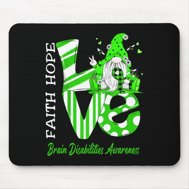 Bewusstsein für Hirnbehinderungen in der Liebe Mousepad (Vorne)