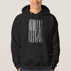 Bewusstsein für Hirnkrebs - Vintage-amerikanische Hoodie