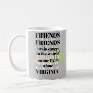 Bewusstsein für Hirntumor in Virginia Kaffeetasse