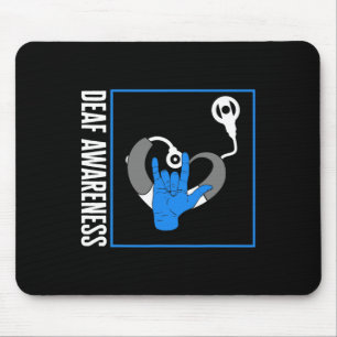 Bewusstsein für Hörverlust Gehörlos Cochlea-Implan Mousepad