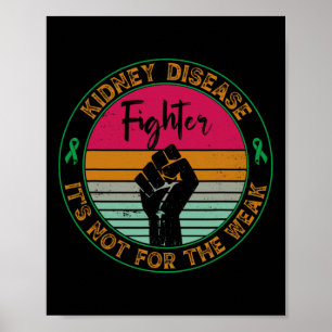Bewusstsein für Krankheiten Retro Kämpfer Krieger Poster