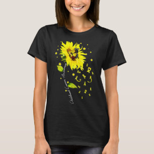 Bewusstsein für Krebs im Kindesalter Sonnenblumen T-Shirt