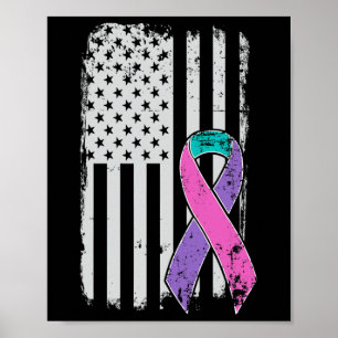 Bewusstsein für Krebs - Unruhe in der amerikanisch Poster