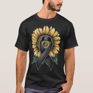 Bewusstsein für Melanom-Krebs Schwarzes Band Hautk T-Shirt