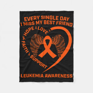 Bewusstsein für Orangen-Ribbon-Herzleukämie Gedäch Fleecedecke