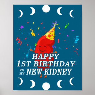 Bewusstsein für Organspende frohen 1. Geburtstag m Poster