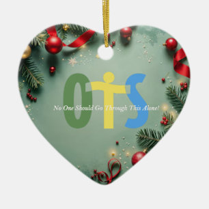 Bewusstsein für Organspende Weihnachtsfeiertage Keramik Ornament