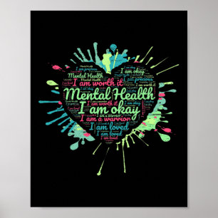 Bewusstsein für psychische Gesundheit 4 Poster