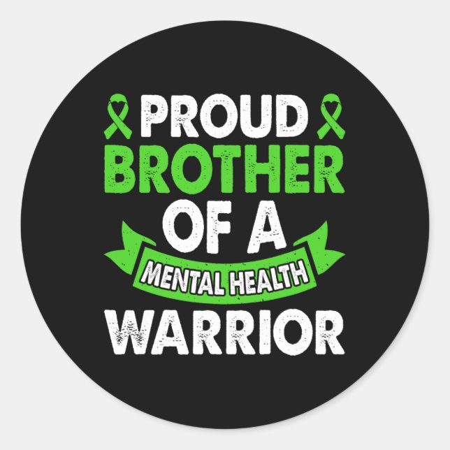 Bewusstsein für psychische Gesundheit Bruder des K Runder Aufkleber (Vorderseite)