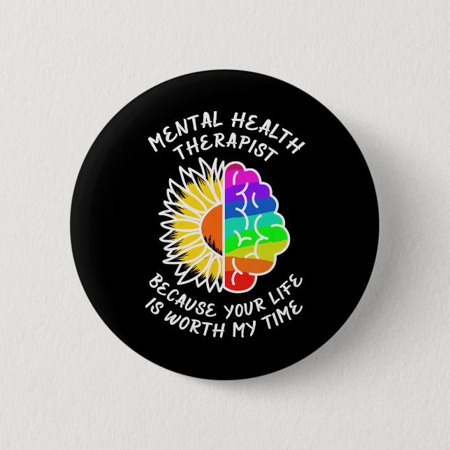 Bewusstsein für psychische Gesundheit.  Button (Vorderseite)