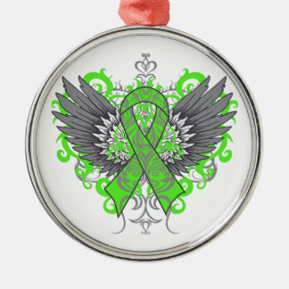 Bewusstsein für psychische Gesundheit Cool Wings Silbernes Ornament