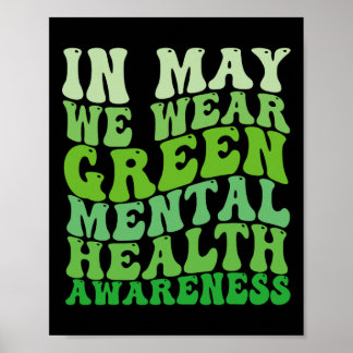 Bewusstsein für psychische Gesundheit im Mai trage Poster