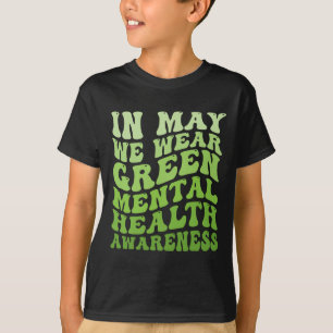 Bewusstsein für psychische Gesundheit im Mai trage T-Shirt